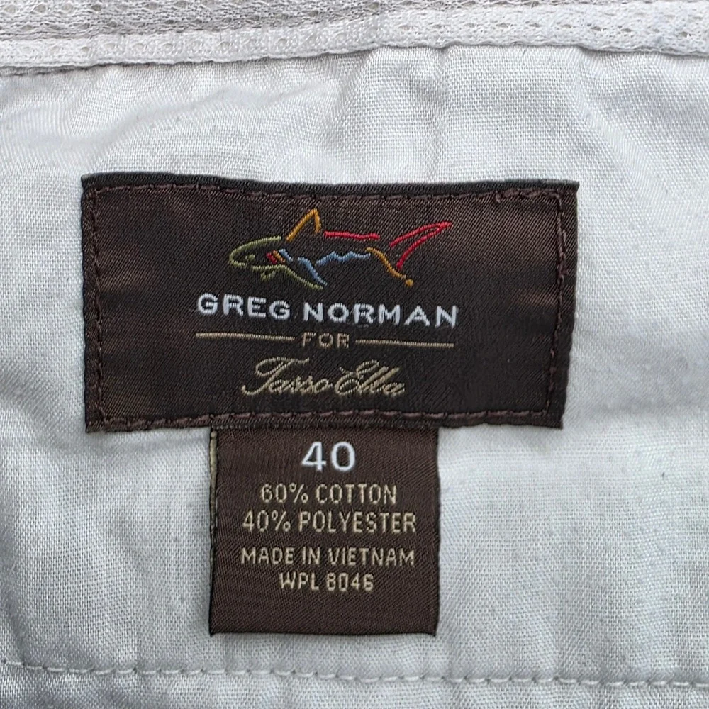 Greg Norman for Tasso Elba‎ Cargo Shorts Mens 40 Gray Flat Front Golf Casual